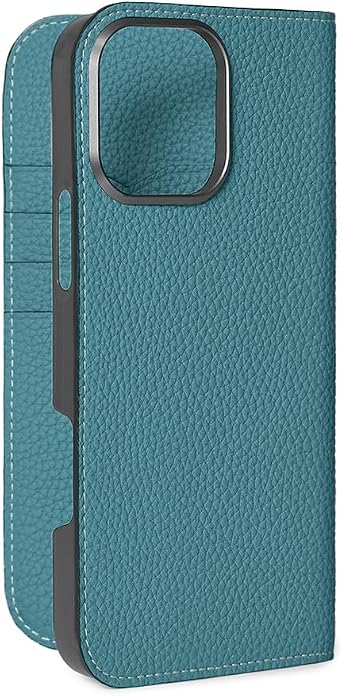 BONAVENTURAfor iPhone16Pro Max Diary iPhone Case [Cyan ] BODT16PM-BC