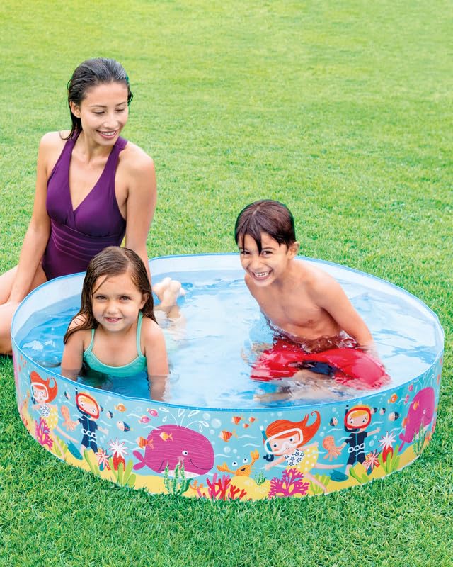 Image of Snapset Bath tub of Without air for Kids /Babies Bathing & Fun at Beach,Home Indoor & Outdoor in Vacation with Easy Setup for Swimming Pool Experience and Enjoyment (4 feet X 10 inches)