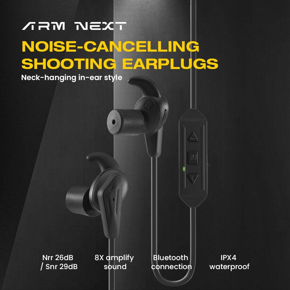Omana Tapones electrónicos para los oídos con cancelación de ruido, Bluetooth 5.3, protección auditiva, auriculares para caza, táctica, tiro, militar, eventos musicales, construcción, conciertos,
