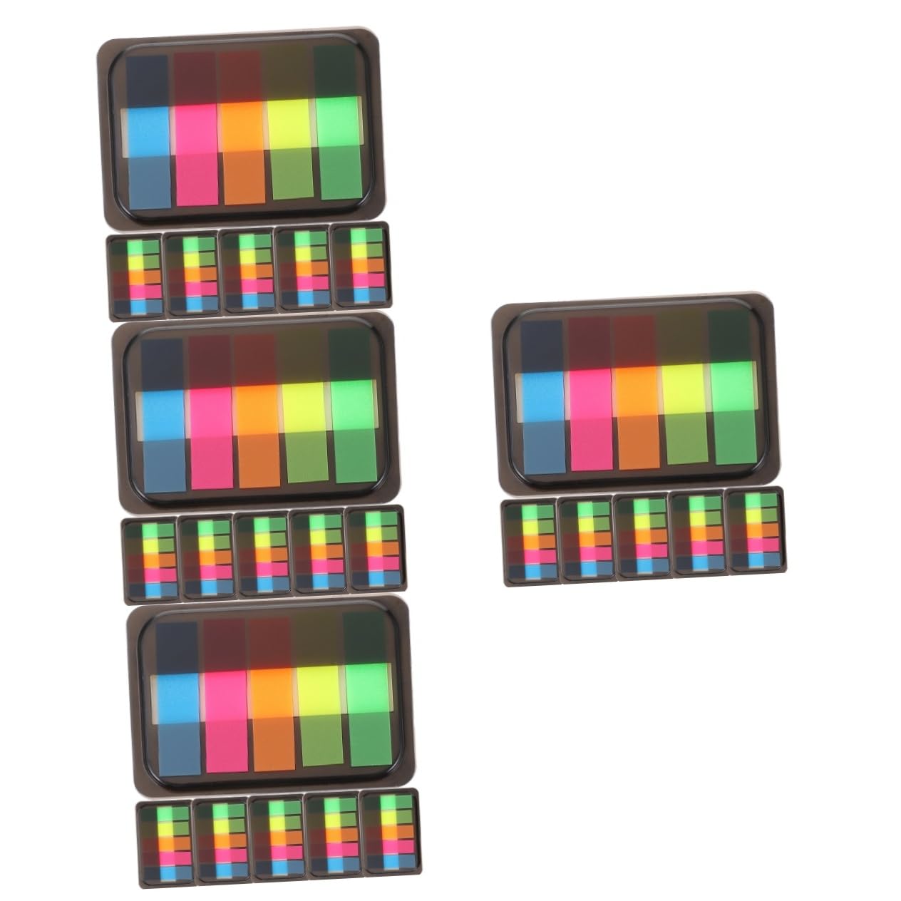 Tiras Adhesivas De Lectura Transparentes Cajas De Marcadores De Página Fluorescentes Para Escuela y Oficina Para Resaltar y Anotar Textos