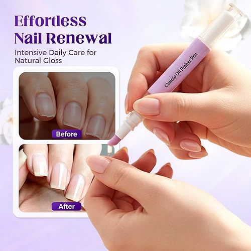 Miniatura 6 de Bolígrafo de aceite de cutícula de cerámica, bolígrafo portátil de aceite para cutículas de 0.1 fl oz, removedor de cutículas de punta suave y