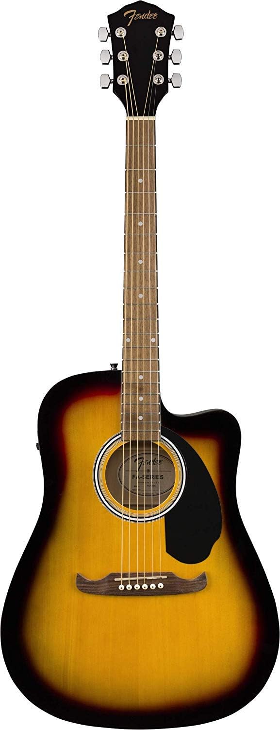 Fender FA125CE Dreadnought Acoustic Electric Guitar, with