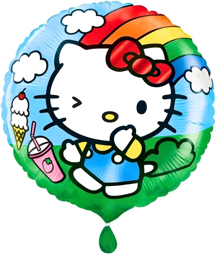 Hello Kitty Round Foil Balloon - (18") 1 Piece - Perfect Decoration for Birthdays and Themed Parties