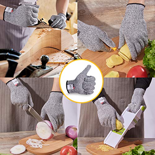 Luvas de grau 5 de proteção, luvas de segurança de cozinha, concha de ostra, fatias de peixe, fatias