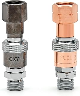 CAMPFIRE Oxy Acetylene Quick Connect Fittings, Cutting Torch Quick Connect Set, Oxy Fuel Quick Connect Torch to Hose Fittings, Oxy Fuel Coupler Kit
