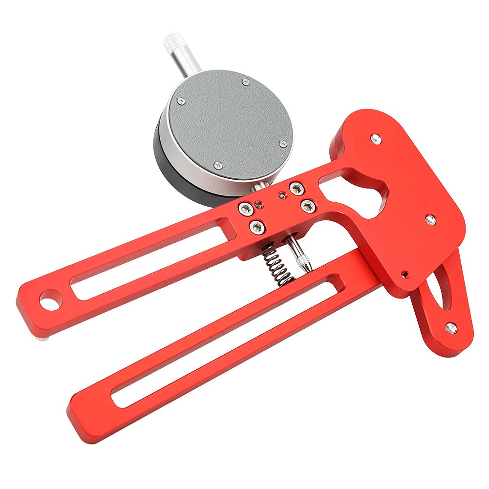 Spoke Tension Meter Digital Scale for Wheel Adjustment, Made of Durably CNC 7075 Aluminium Alloy, to Use and Read, Sandblasted Anodic Hard Oxidation Finish, Red or Black (Electronic Watch red)