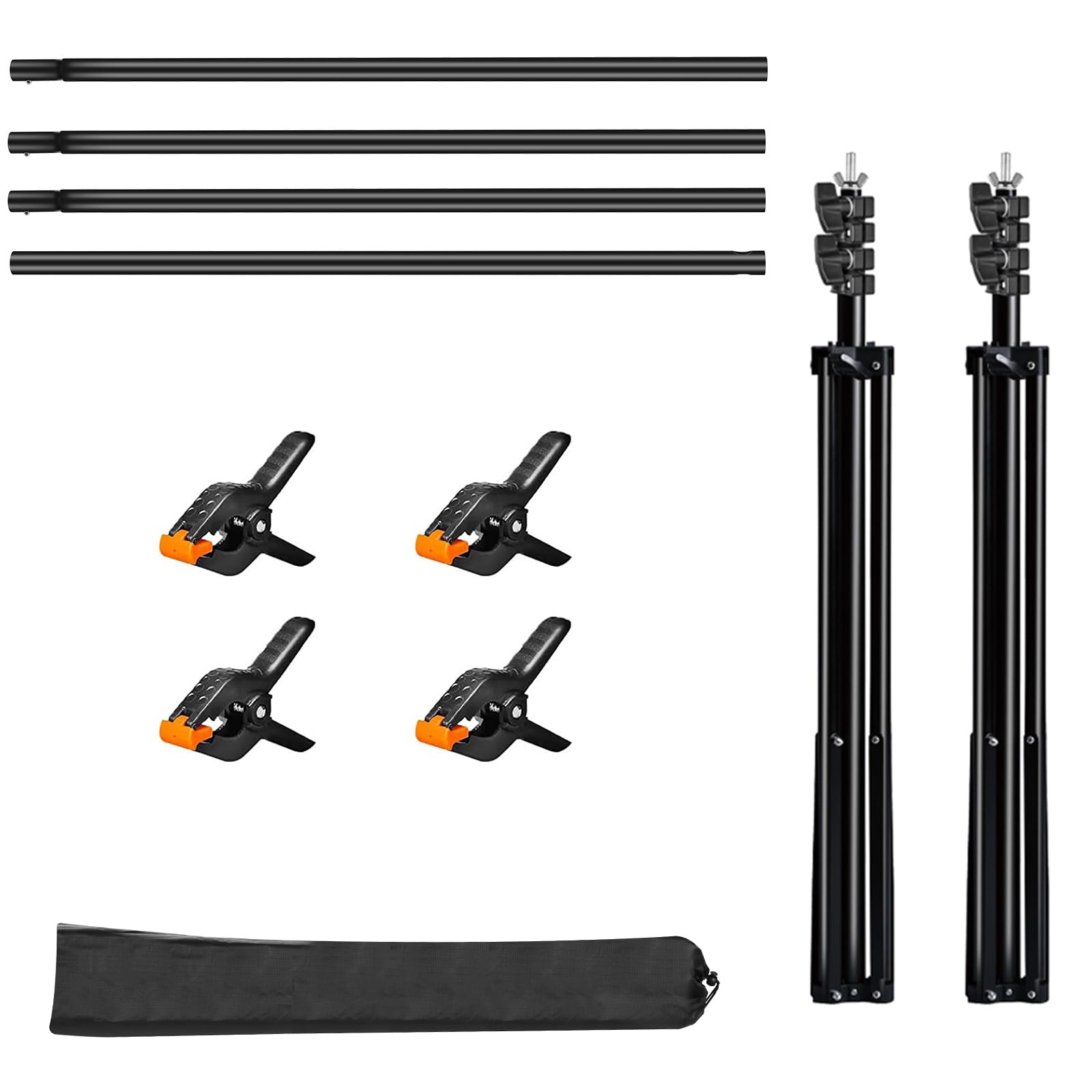 PULUZ Kit de support de toile de fond réglable avec sac de transport pour studio photo, fêtes, mariages et événements 2 x 3 m