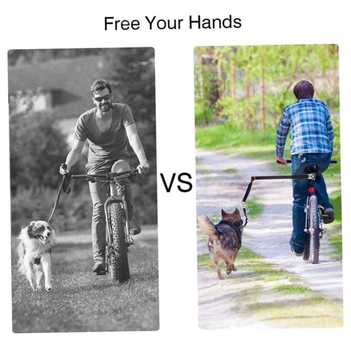 Toyvian Laisse de Vélo pour Chien Corde de Traction en Acier et Nylon pour Promenade et Exercice
