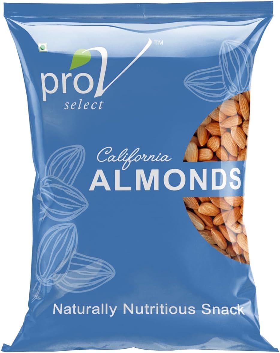 ProV Select Dried Almond 500 gm, Dry Fruits | Whole Natural Badam | High in Protein & Vitamin E | Economical Value Pack