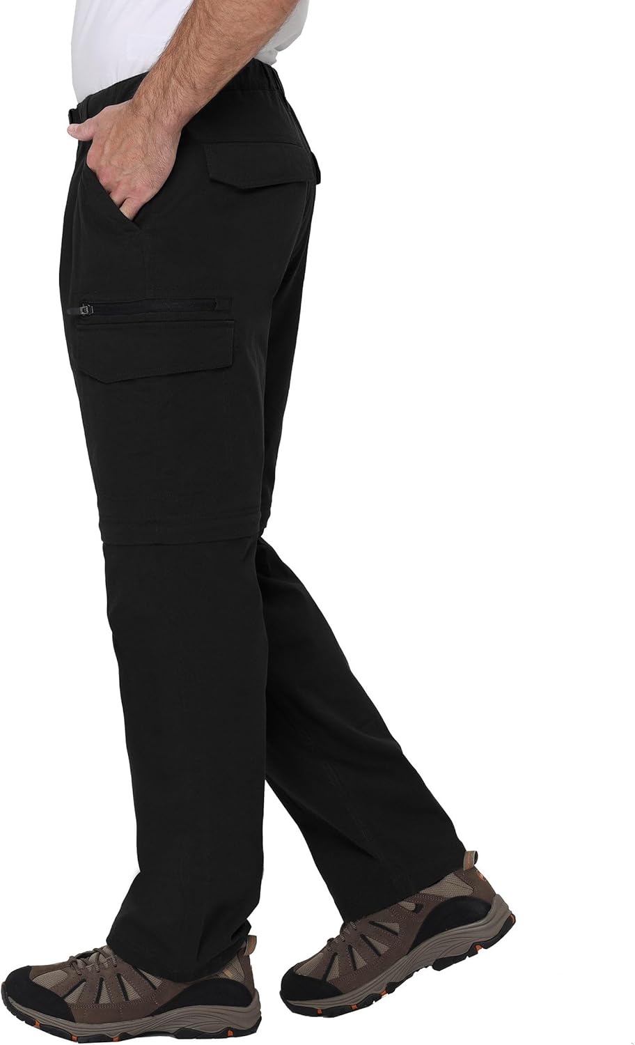 Hiking Convertible Outdoor Cargo Pants for Men (Black, XXLx29) - Image 2