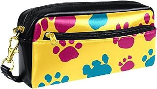 YTYVAGT Estuche estético, estuche para lápices, patas de colores, fondo amarillo, caja para lápices