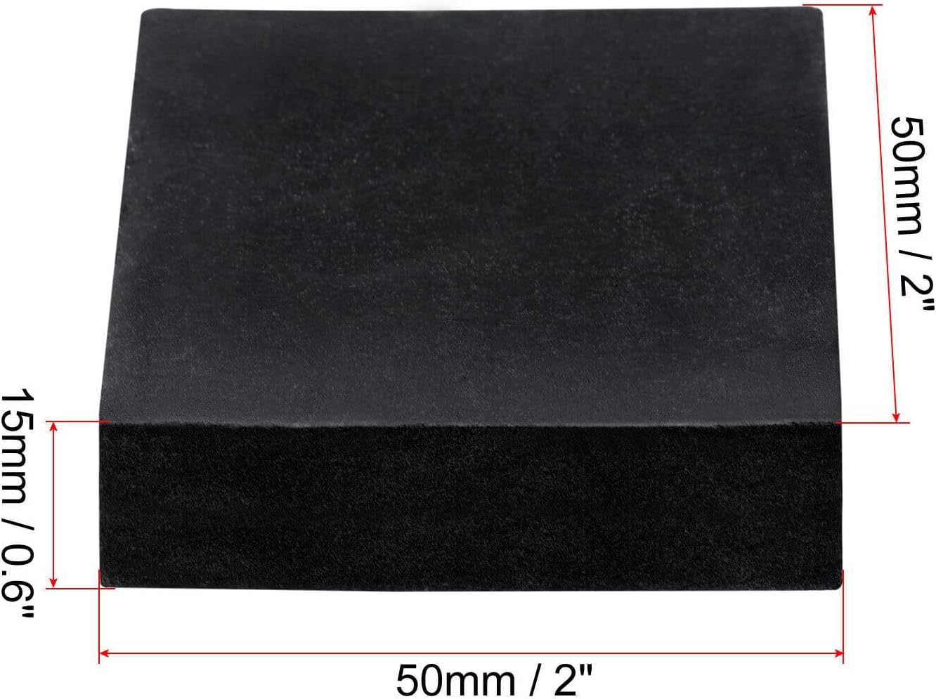 Toolparts And Accessories 20pcs Rubber Anti-Vibration Pads Hard Pads 50mm X 50mm X 15mm Square (#CN#130824-07524)