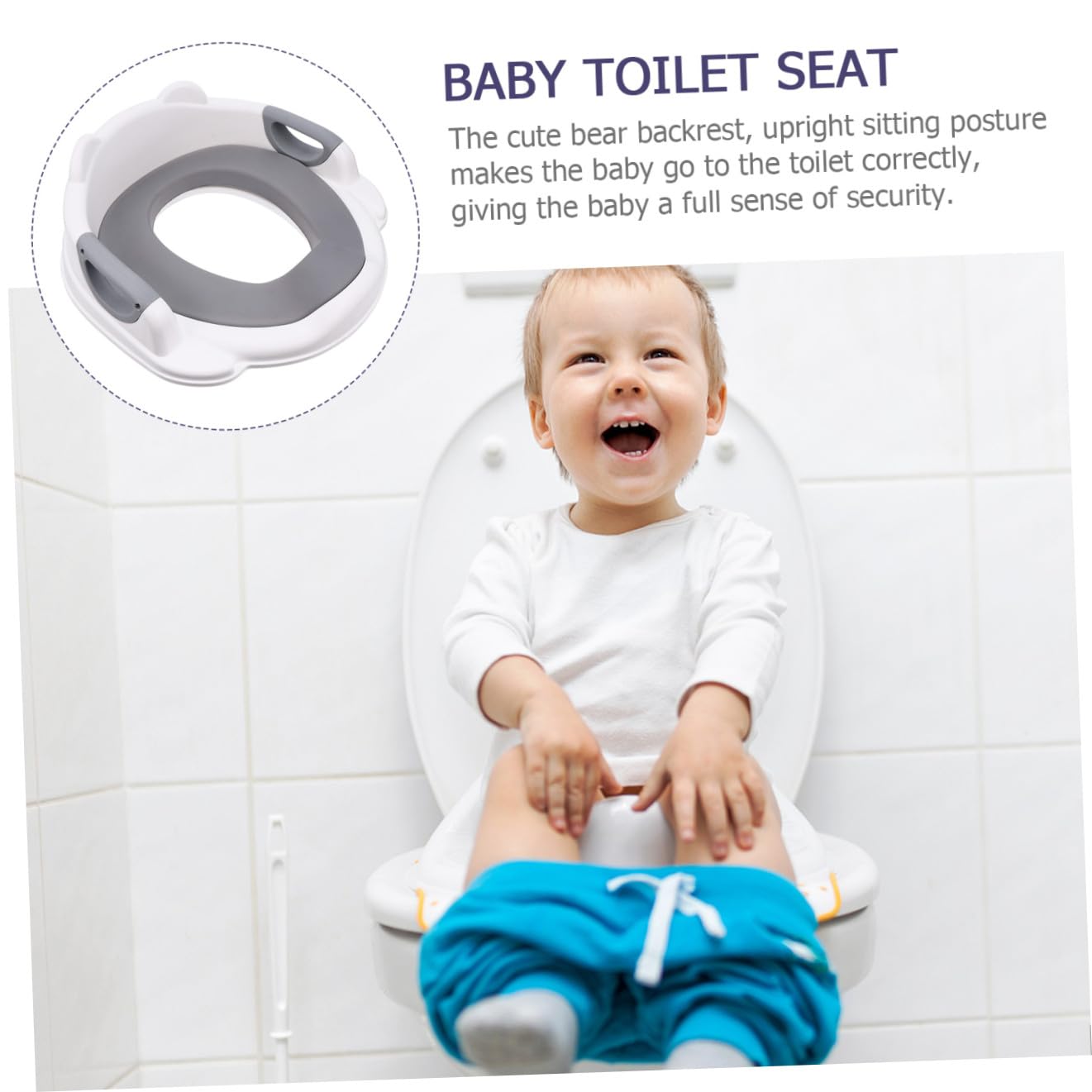 1pieza Asiento Para Inodoro Pu Antideslizante Cojín De Entrenamiento Diseño y De Limpiar Elevador De Wc Para Bebés y Para Doméstico y