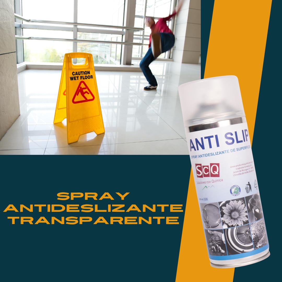 ANTI SLIP 2X400 ML Aerosol spray antideslizante de superficies I pintura anticaidas transparente antideslizante para suelo plato ducha rampas piscina