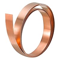Vista 63 de uxcell Copper Sheet Roll, Metal Foil Plate 1000mm x 20mm x 0.8mm
