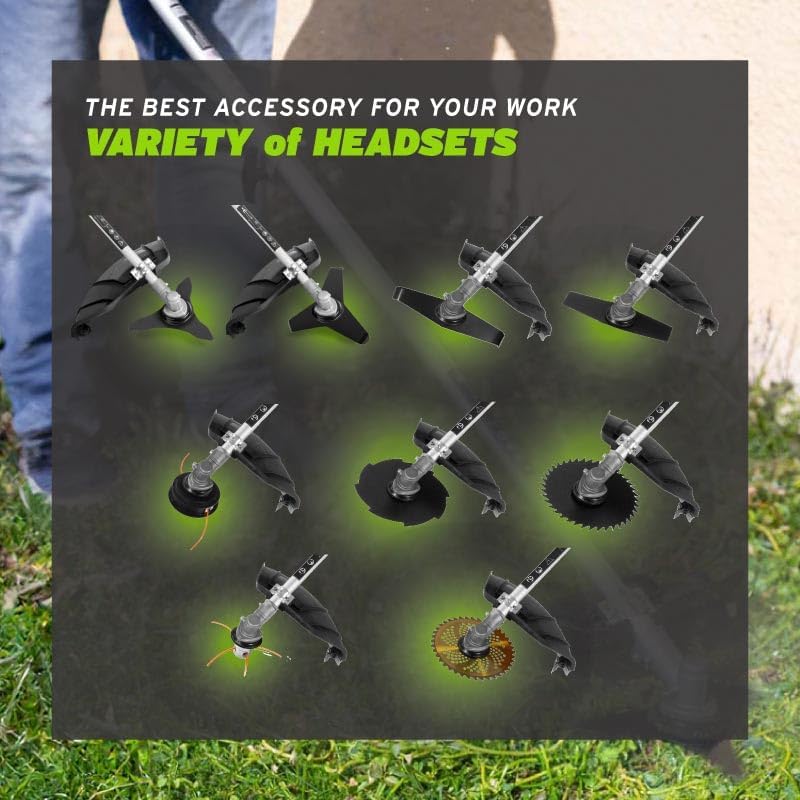 Various cutting heads compatible with GREENCUT brushcutters