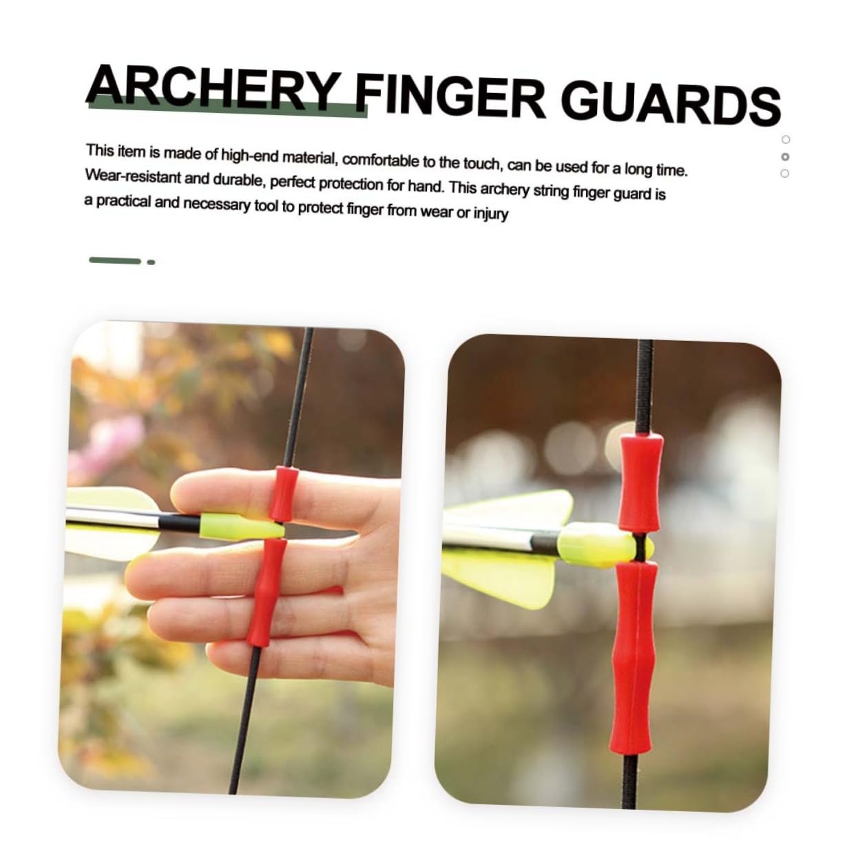 HONMEET 5 Set Accessories Silicone Bowstring Finger Guard for Archery Archery Finger Cover