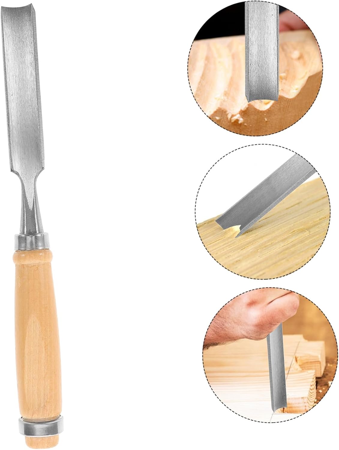 STOBOK Semicircle Wood Carving Chisel Handcrafted Woodworking Tool for Detail Carving