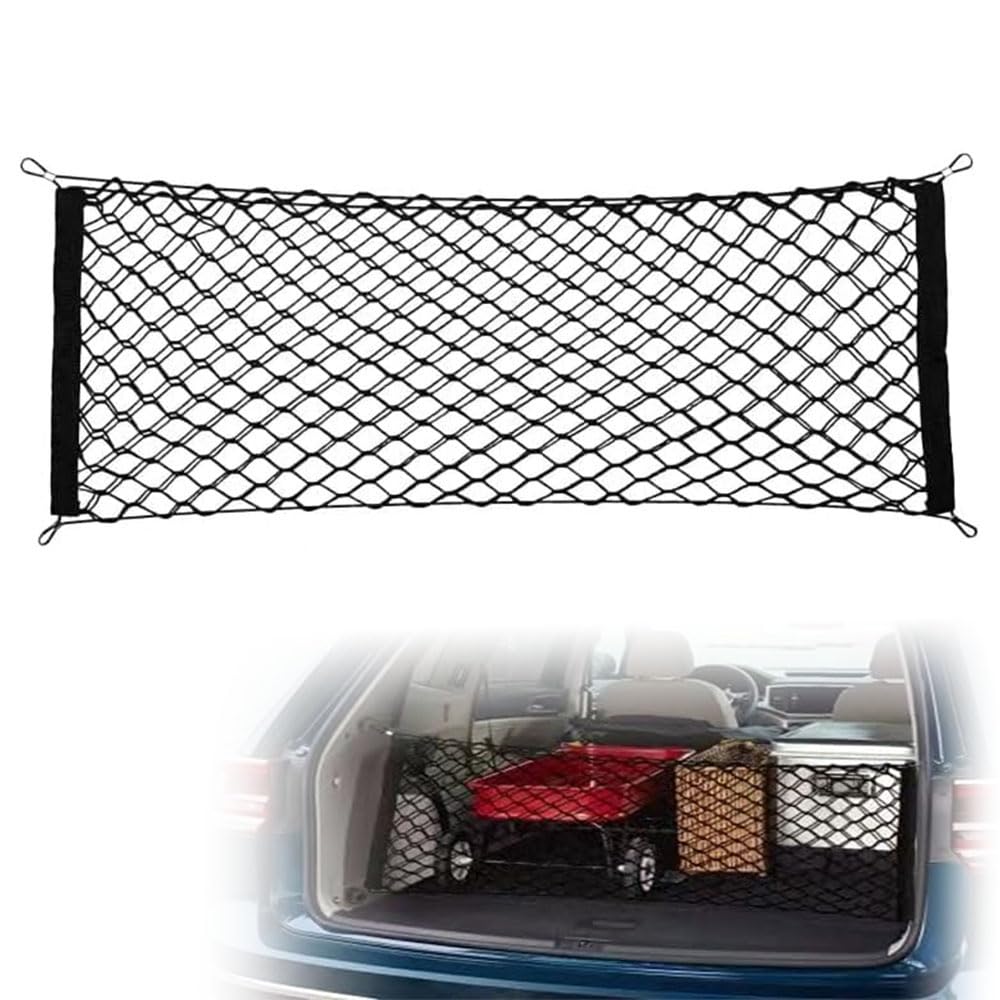 Cargo Net for Renault Duster 2010-2025 H81,Elastic Car Rear Cargo Pocket Mesh Net,Stretchable Automotive Cargo Netting Storage Pouch for Cars SUVs Boats,110 * 40cm