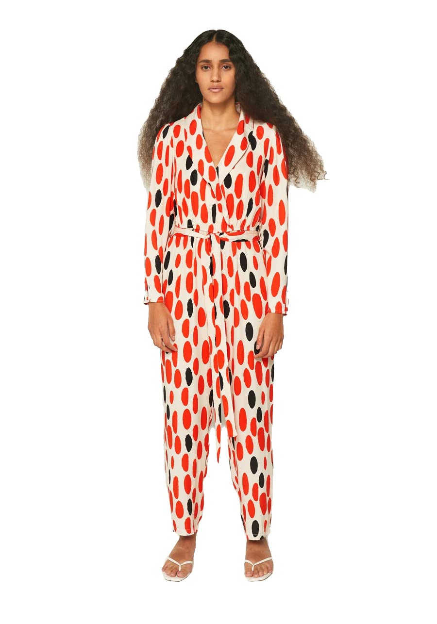 Combinaison à pois confortable en taille 44 pour sublimer la silhouette - 8