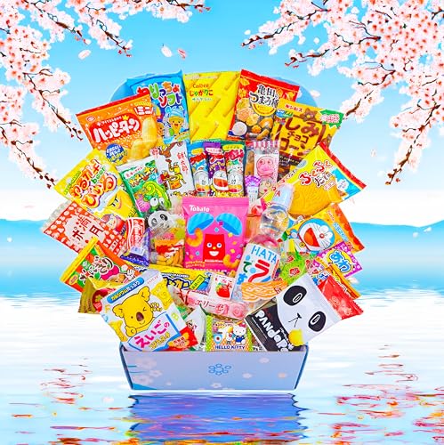 Sakura Box Japanese Candy & Snacks Dagashi Set & Pamphlet 50 Pieces Japanese Food Gift Box - Image 6