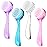 4 Colors Facial Cleansing Brush, Beomeen Face Scrubber Exfoliating Brush Face Wash Scrub Exfoliator for Skin Care, Makeup Removal (Blue, Pink, Purple, Clear)