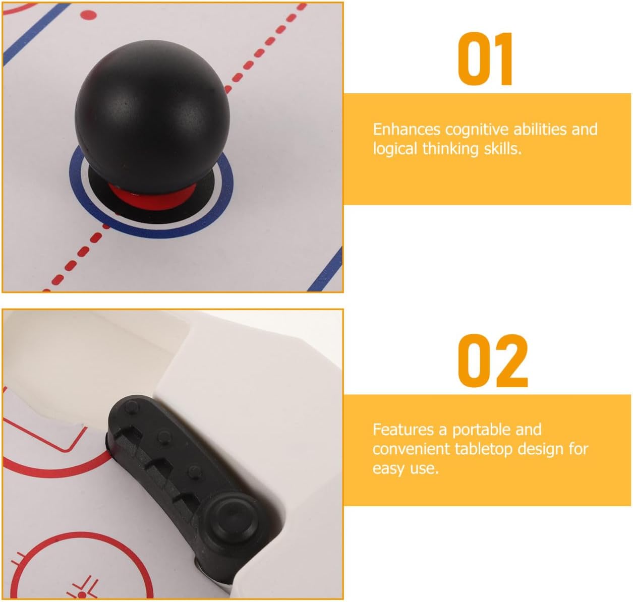 Interactive Hockey Table Game Compact Dual Player Tabletop Hockey Supplies for Family Fun Easy Assembly Elegant Design for Indoor Entertainment