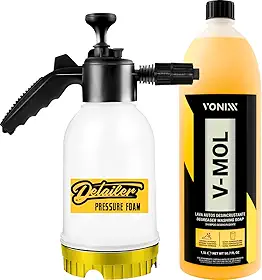 SNOW FOAM E PULVERIZADOR MANUAL HÍBRIDO 2 EM 1 – 2L DETAILER + SHAMPOO V-MOL 1,5L VONIXX