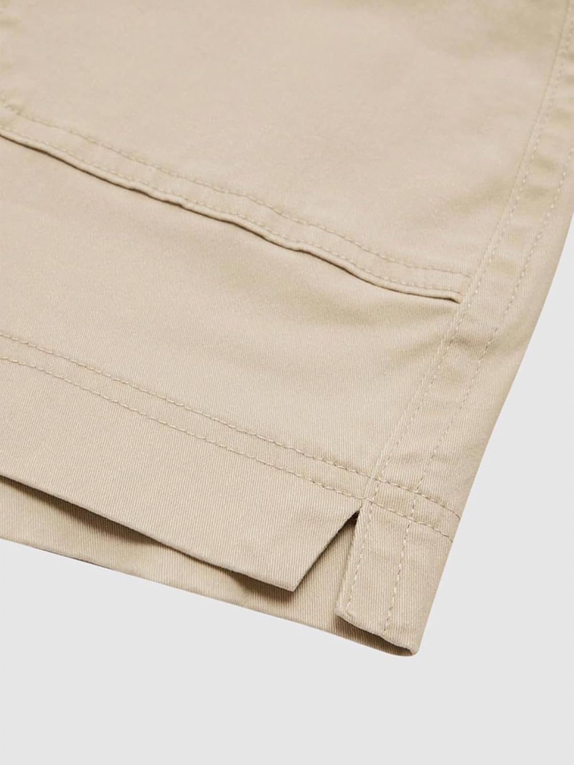 Flamingals Women's Mid Waist Solid Split Side Flap Pocket Casual Shorts - Image 5