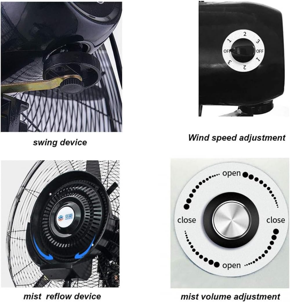Ventilador De Pared con Mando A Distancia | Ventilador Potente Y Silencioso | Ventilador De Pared Cocina Eléctrico Grande | 3 Velocidades Y Temporizador | Cabezal Oscilante 90º-650mm