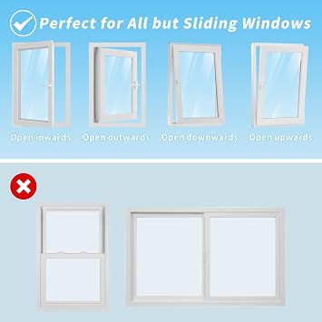 REDTRON 300CM Universal Window Seal for Portable Air Conditioner And Tumble Dryer, Works with Every Mobile Air Conditioning Unit, Hot Air Stop, Easy to Install(No Need for Drilling Holes)
