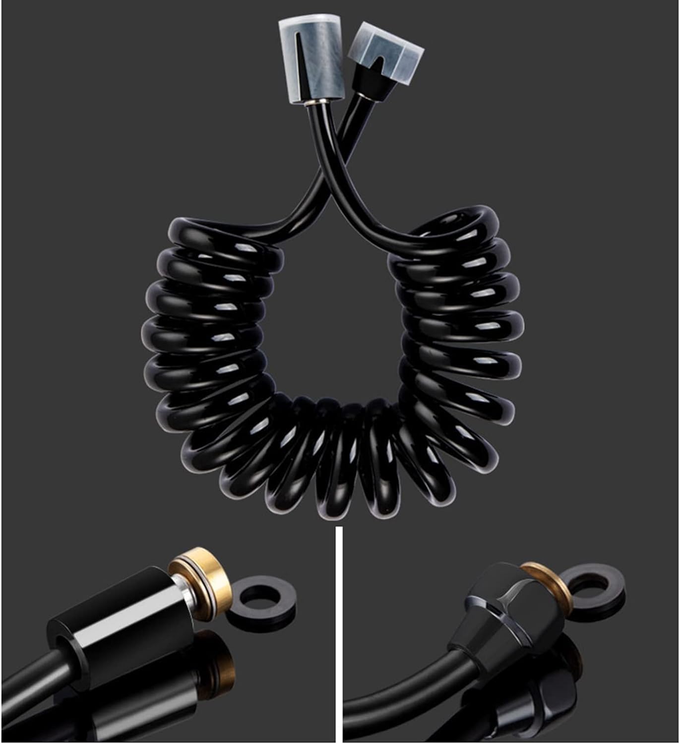 Toilet Bidet Kit Handheld Bidet Sprayer in Black - Toilet Shower Head with Hose Wall Mounted Toilet Shower — view 3