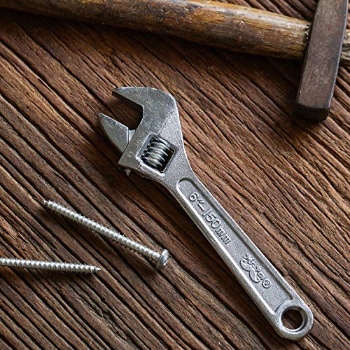 Image of Mr. Pen - Small Wrench, Adjustable, 6 Inches, Hex-Shaped Jaw Opens To 3 /4 Inch, Made From Heat Treated Carbon Steel | Hex-Shaped Jaw Opens To 3 /4 Inch, Made From Heat Treated Carbon Steel