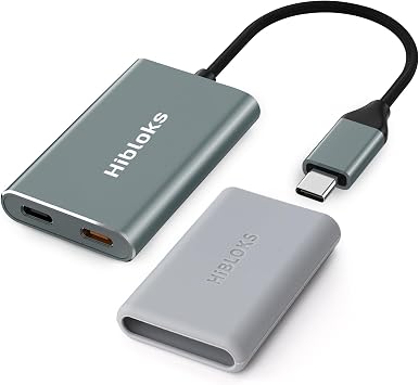 BonFook HiBloks USB C to AR Glasses Hub and Charging Adapter, Charge and Play Adapter with 4K60Hz and 65W Fast Charging for Switch 1&2/Rokid/Xreal/RayNeo/VITURE/iPhone 15&16