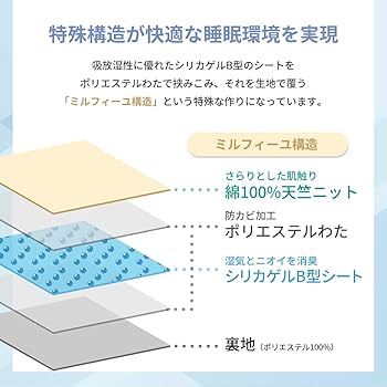 Amazon｜マジカルドライ 除湿消臭 敷きパッド 2022 シングル 100
