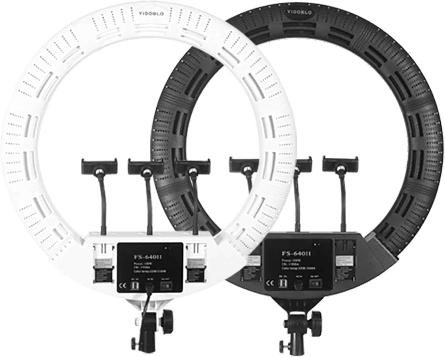 22 Zoll 100W LED-Ringlampe Licht Kits:Handtasche,Infrarot-Fernbedienung und 3 Basen der Handy-Halterung,für Make-up Portrait Selfie YouTube Beleuchtung (ohne Stativ)