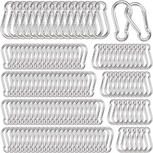 Carabiner Clip Spring Snap Hook, M4 1.55 Inch, galvanized steel