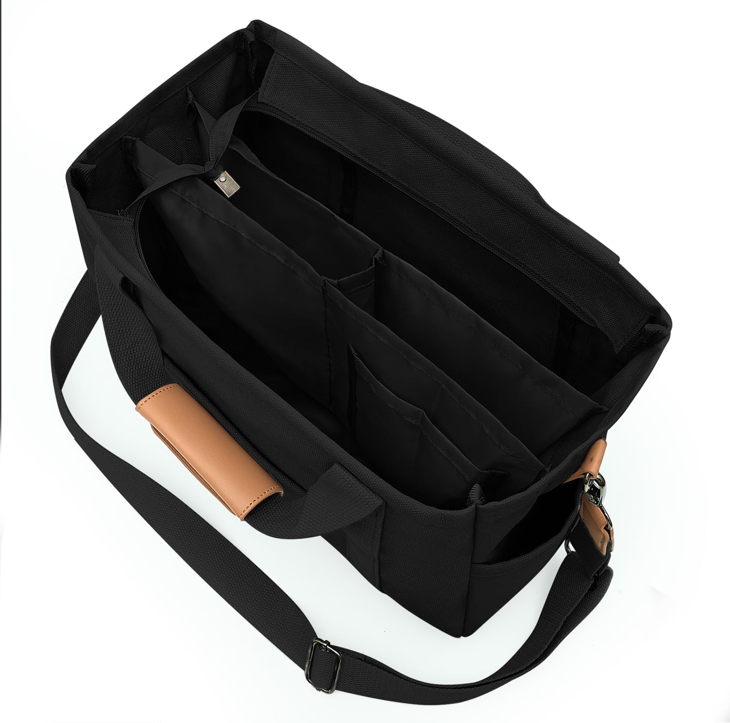 VIWIME Canvas Tote Bag for Women With Pockets, Cute Crossbody Shoulder Purses Mommy Handbag for Work Travel