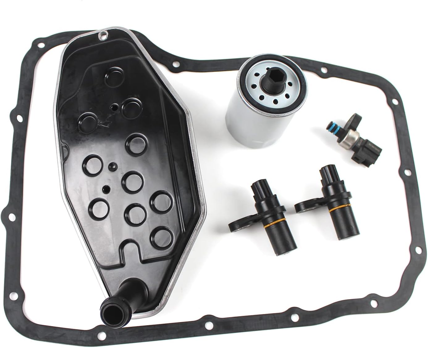 45RFE 545RFE 66RFE 68RFE Transmission Filter Kit - With Pan Gasket & 2 Speed Sensors Fits for Chrysler for Dodge for Jeep Replace OE 5013470AD 04799758AD