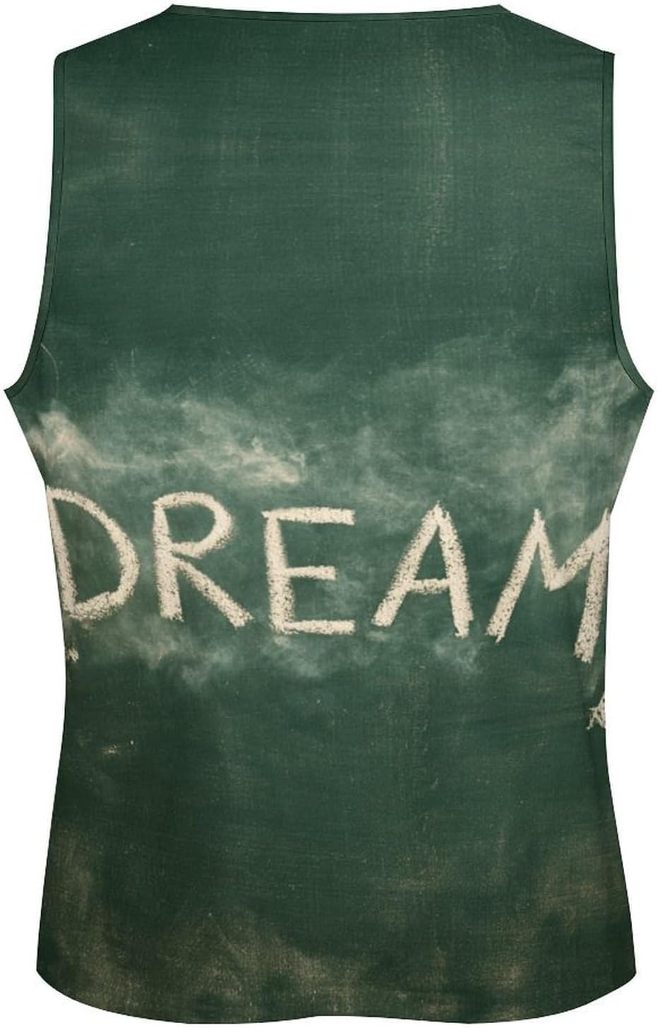 Word Dream Men's All Over Print Muscle Tank Top Sleeveless V Neck Workout Gym Casual Sports Tee S‑5XL