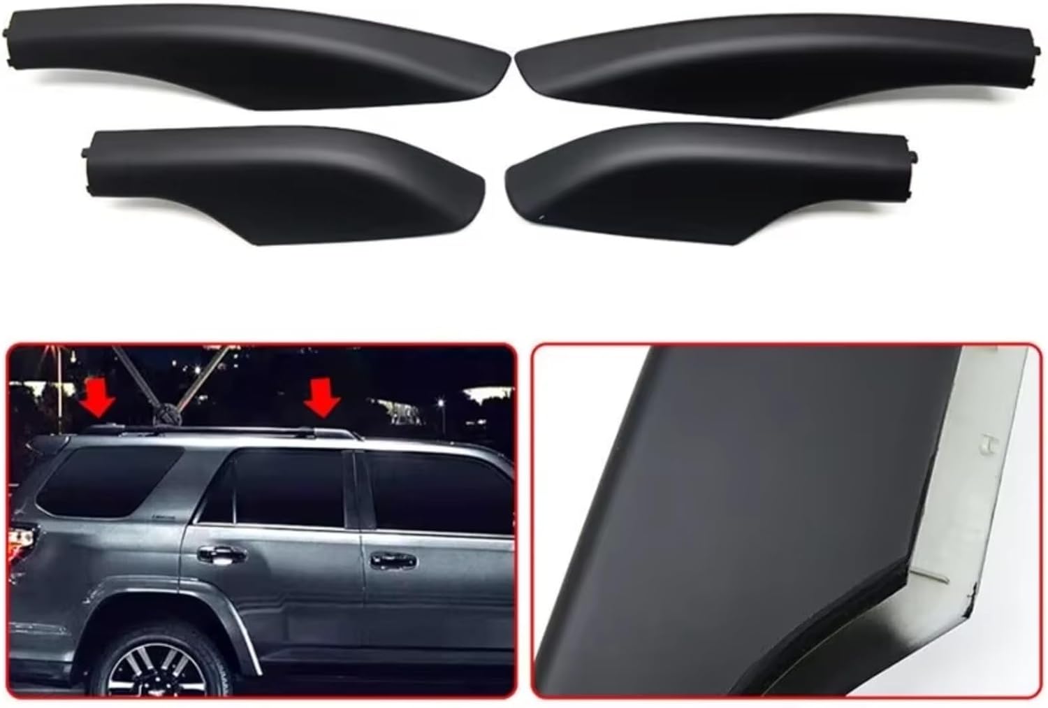 Roof Rack Rail Cap for Toyota for Fortuner AN50 2004-2015 Roof Rack Bar Rail End Protection Cover Luggage Shells Accessories for Parts