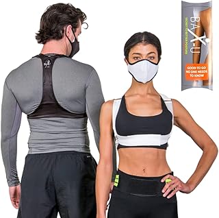 Bax-u Posture Corrector for Men and Women, Very Thin and Soft, No Under-Arm Compression and Chiropractor Designed Upper Back Brace | X-Small | White