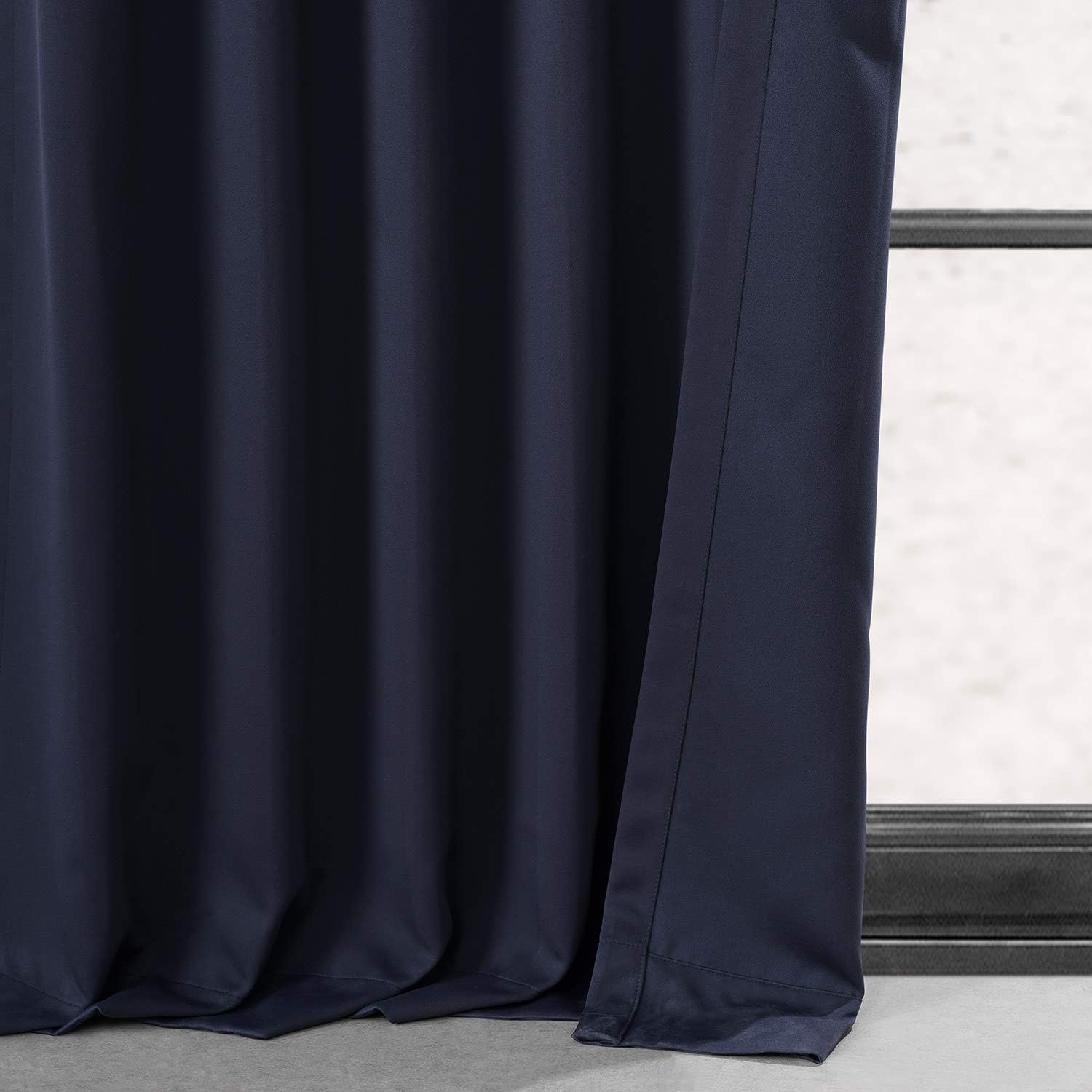 HPD HALF PRICE DRAPES 100% Blackout Curtains for Bedroom & Living Room 50 X 120 Performance Woven Solid Thermal Insulated Window Curtain (2 Panels), PWBO-193810-120, Grand Navy