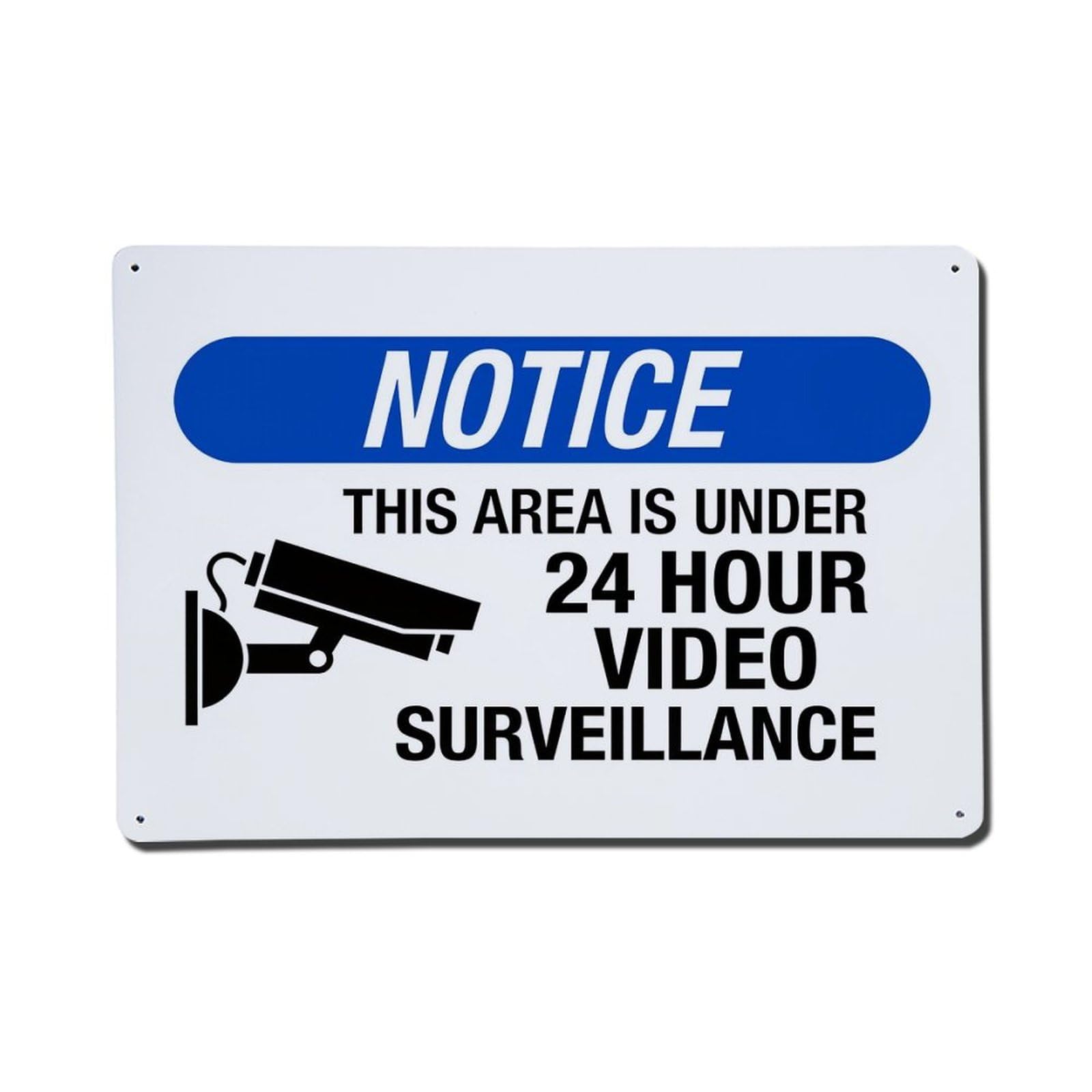 Notice Security Camera Warning Sign Tin Sign Vintage Metal Poster, Home Bar Garage Man Cave Cafe Indoor & Outdoor Wall Decoration 8x12Inches