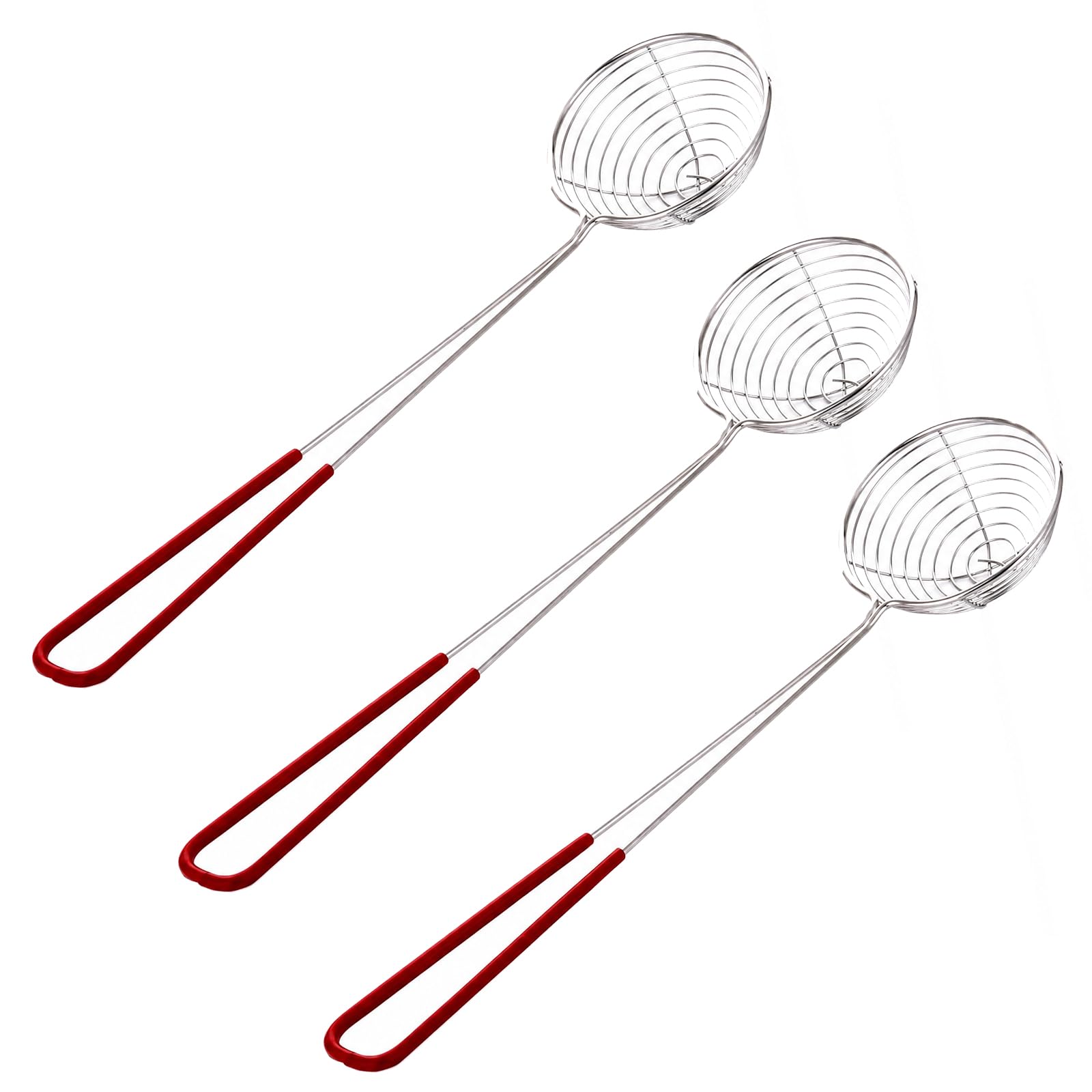 3 Pack Skimmer Spoons, Stainless Steel Strainers Strainer Scoop