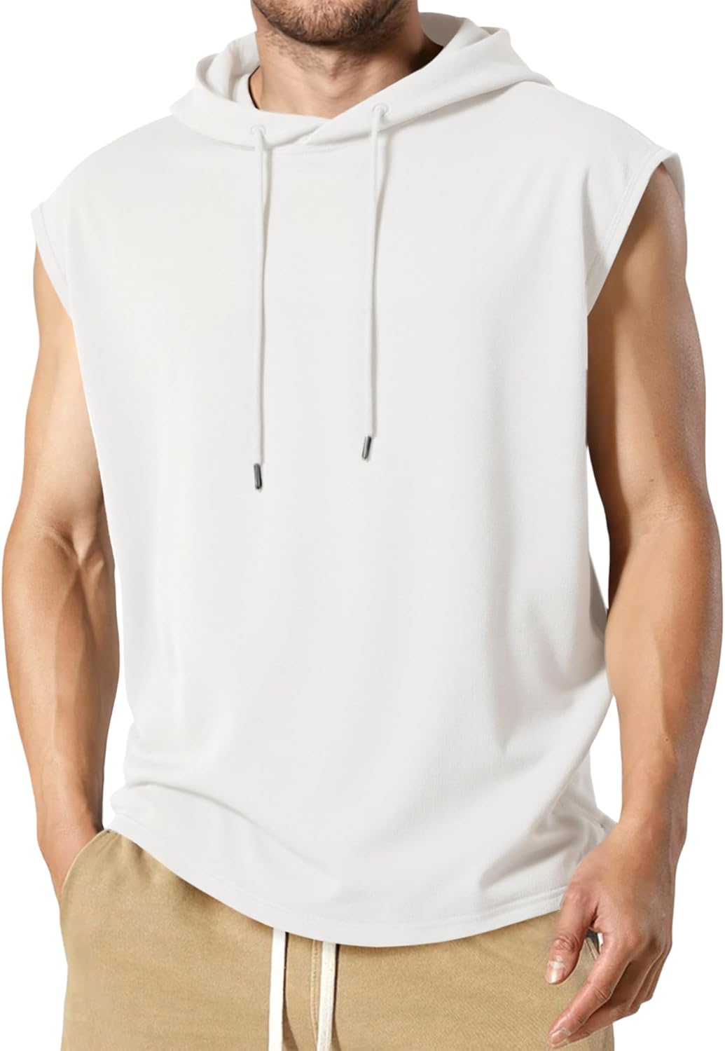 JMIERR Men's Drawstring Hooded Shirts - Casual Loose Fit Cotton Hoodies Tee Shirt for Daily Wear