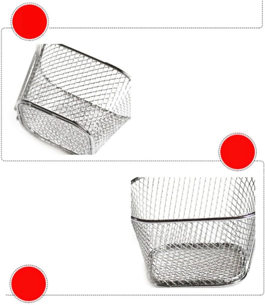 Stainless Steel Mini Frying Basket for Potatoes Chips, Silver image 3