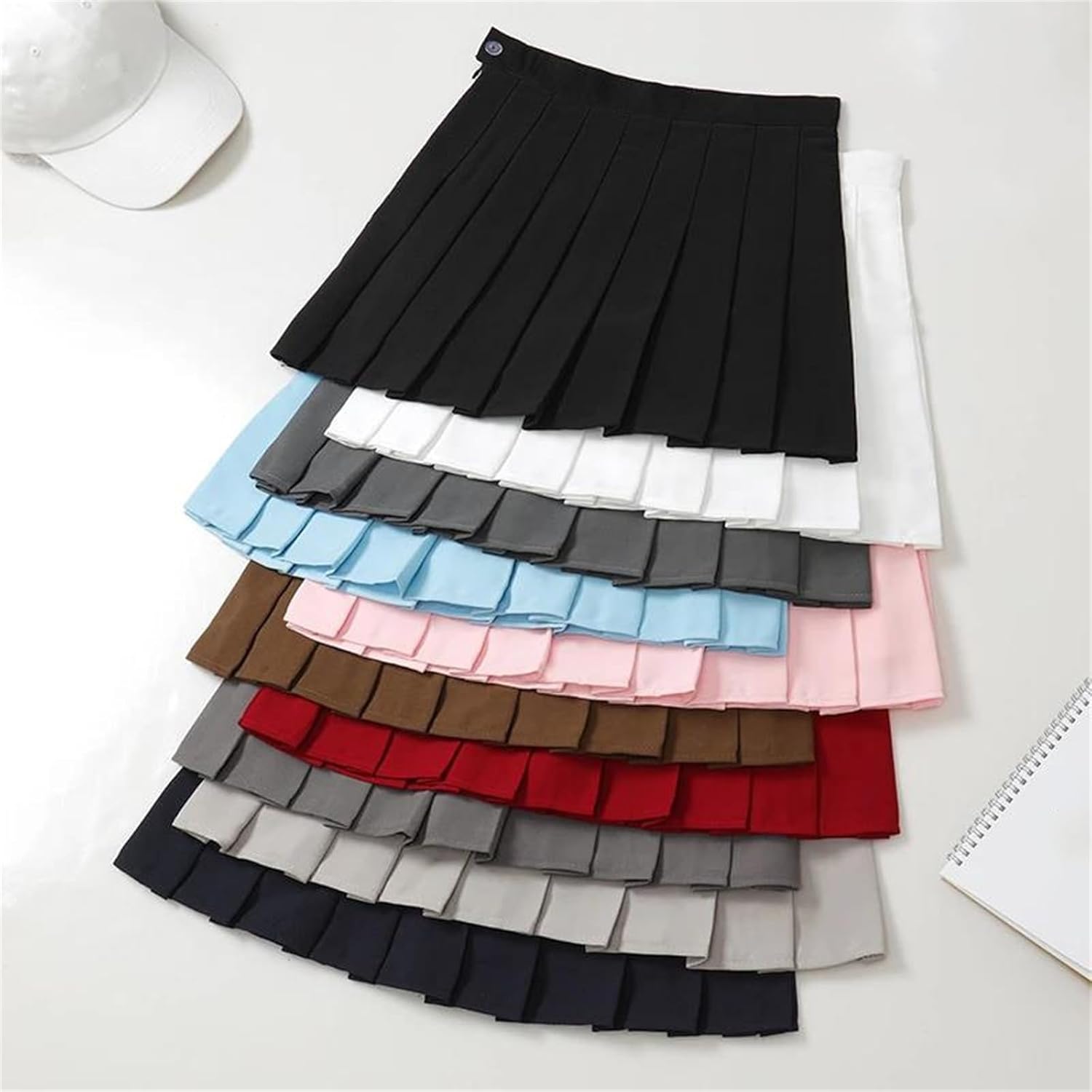 Women's High Waist Pleated Mini Skirt – Summer Skort Short A-Line Skirt Casual Mini Skater Skirt