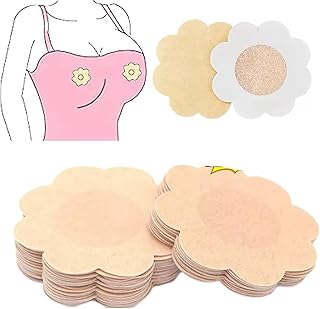 غطاء حلمة من القماش للنساء، قطعة فطائر للحلمة للنساء، بتلات صدر غير مرئية، بطانة حمالة صدر غير مرئية، اغطية رقع لاصقة للصدر، مقاس واحد