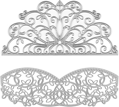 Metal Embossing European Lace Cutting Dies and Lace Die Cuts for DIY Crafts, New Year, Wedding, Valentines, Present Greeting Cards Albums